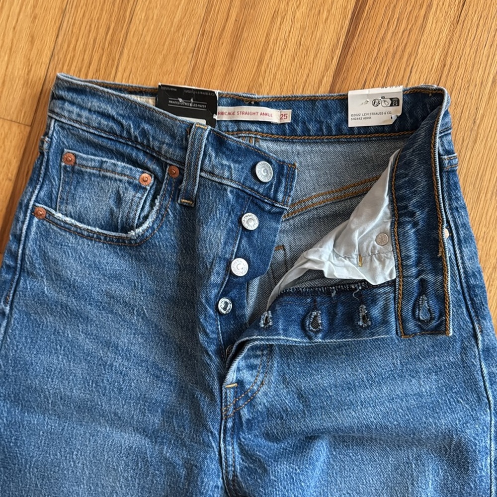 Levi's Ribcage Straight Ankle Jeans 25 x 31 - Picture 15 of 15
